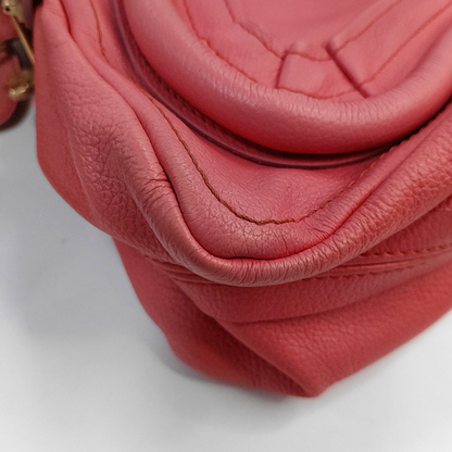 Chloé Paraty Medium size Orange-pink cowhide shoulder bag/crossbody bag/handbag Golden hardware Removable shoulder strap-(SKU)-951656466