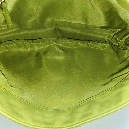 PRADA Green Nylon Logo Shoulder Bag Golden hardware-(SKU)-955381883