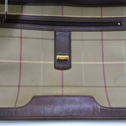BURBERRY Brown Canvas Handbag Brown Hardware-(SKU)-950319391
