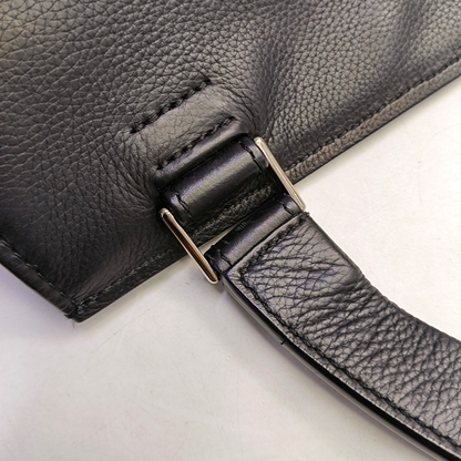 CELINE EDGE Black cowhide tote bag Silver Hardware-(SKU)-952921154