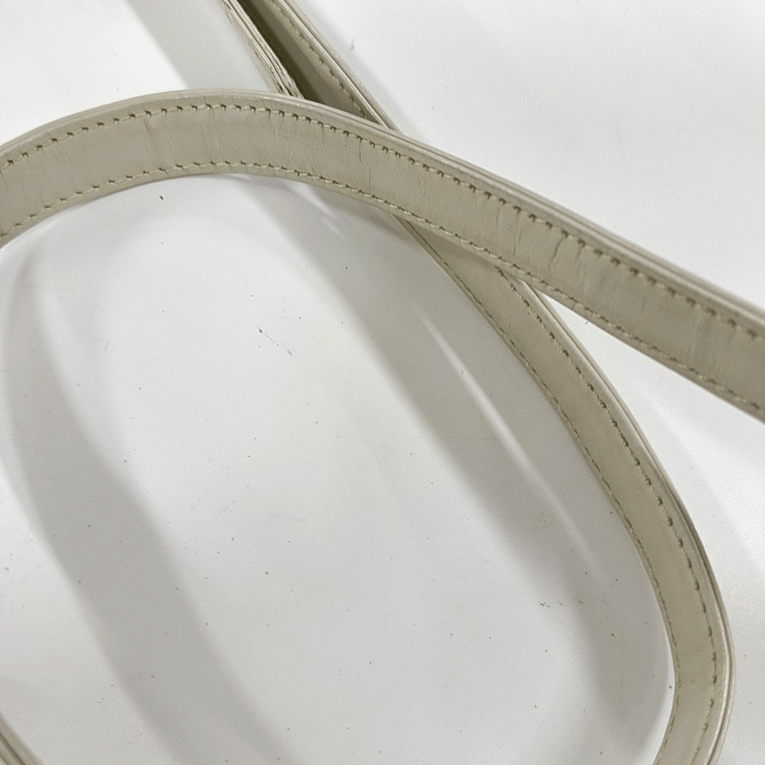 YSL White Cowhide Badge Backpack Shoulder Bag Crossbody Bag Golden hardware-(SKU)-12304676
