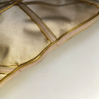 PRADA Tote bag Nude Pink Satin Tote Bag Golden hardware-(SKU)-14425412