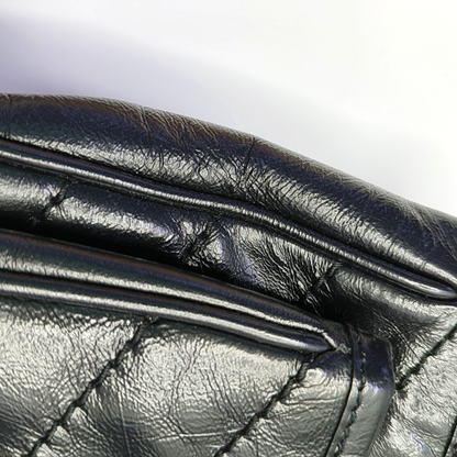 YSL NIKI Mini Black Leather Quilted V-Shape Shoulder Bag with Black Ruthenium Hardware-(SKU)-963404190
