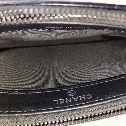 CHANEL GABRIELLE Extra Mini Black Calfskin Crocodile Shoulder Bag, Crossbody Bag with Detachable Strap and Gold/Silver Ruthenium Hardware-(SKU)-967352909