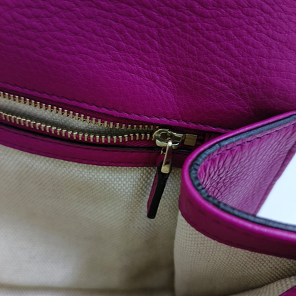 GUCCI Soho Pinkish-Purple Cowhide Clutch Bag Silver Hardware-(SKU)-956214199