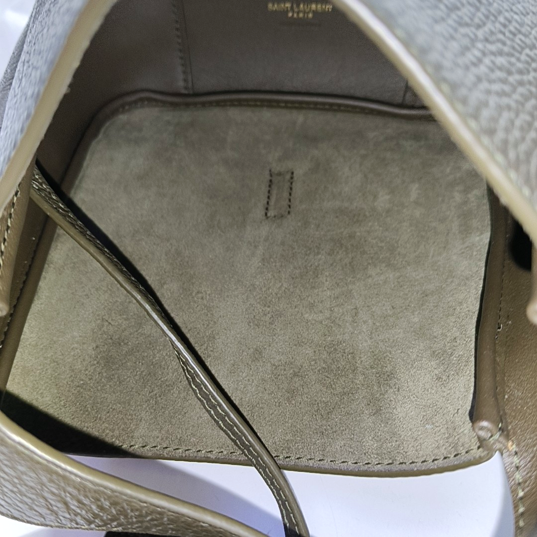 YSL LE 5 À 7 Taupe Leather Single Shoulder Bag Tote with Gold Hardware-(SKU)-954325802