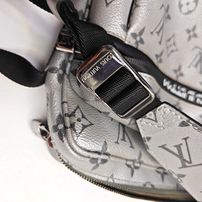 LOUIS VUITTON TRIO Grey Calfskin Monogram Crossbody Shoulder Bag Silver Hardware-(SKU)-967525800