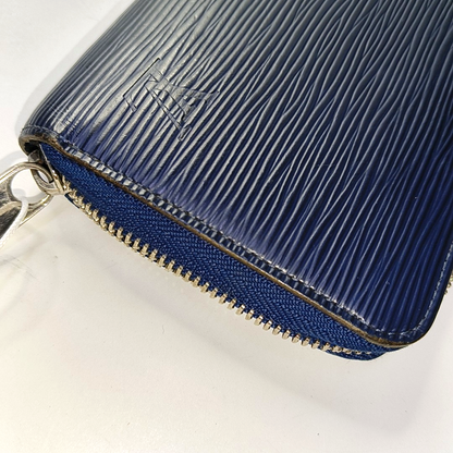 LOUIS VUITTON 深蓝色EPI牛皮水波纹钱包 Silver Hardware-(SKU)-955956837