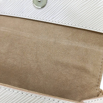 LOUIS VUITTON CLUNY Mini Beige EPI Leather Crinkle Cluny Crossbody Bag Handbag Shoulder Bag Silver Hardware Removable Strap Full Accessories-(SKU)-965650652