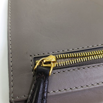 FENDI Gray Snake Skin Clutch Golden hardware-(SKU)-960716690