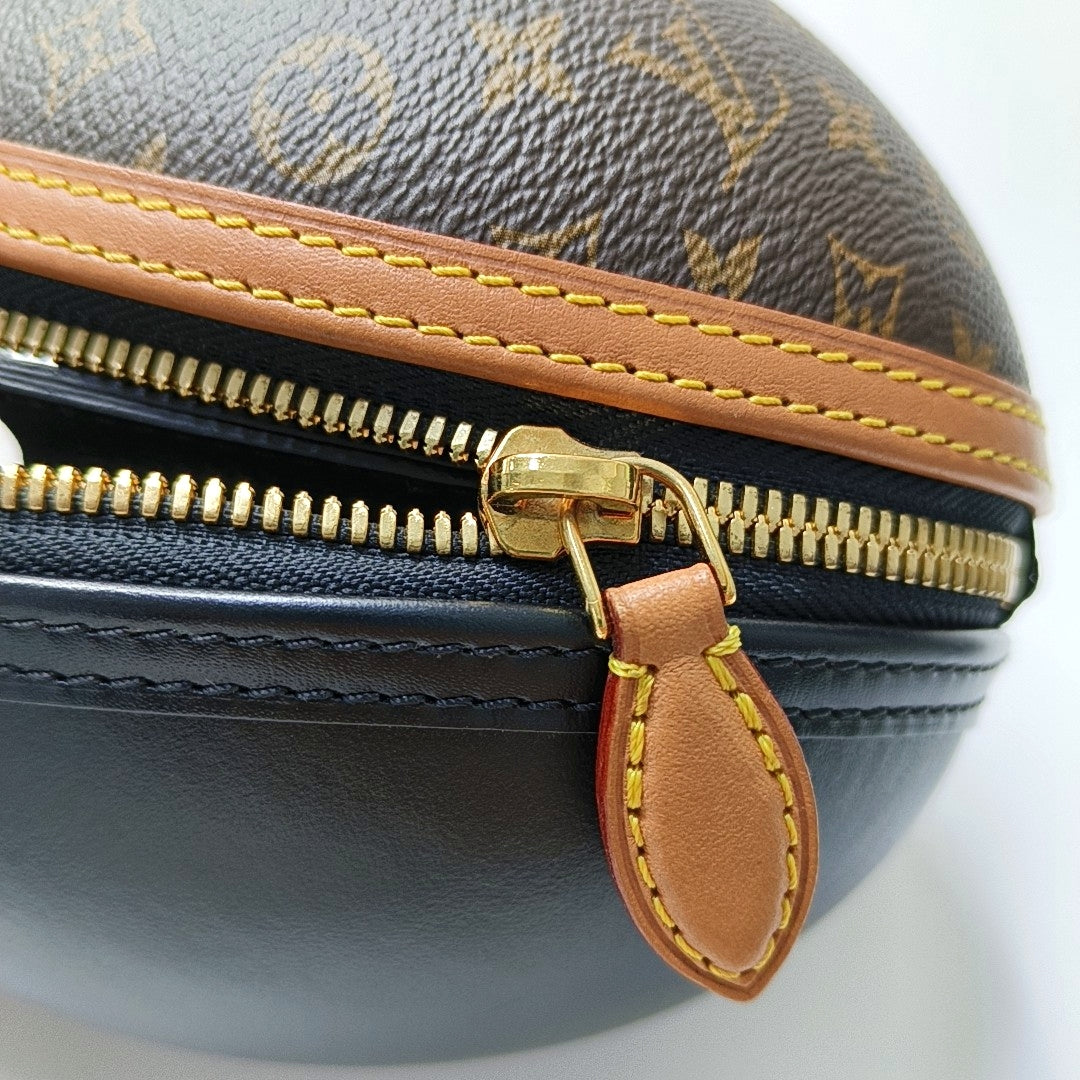 LOUIS VUITTON EGG Brown Coated Canvas Monogram Shoulder Bag Tote with Detachable Strap-(SKU)-967372785