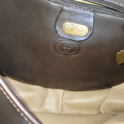GUCCI Brown Cowhide Single Shoulder Bag Golden hardware Removable shoulder strap-(SKU)-13634891