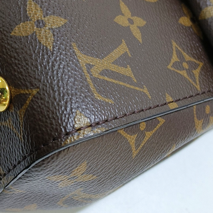 LOUIS VUITTON CLUNY Small Brown Coated Canvas Monogram Cluny Shoulder Bag Crossbody Tote Bag Convertible Strap-(SKU)-958624188