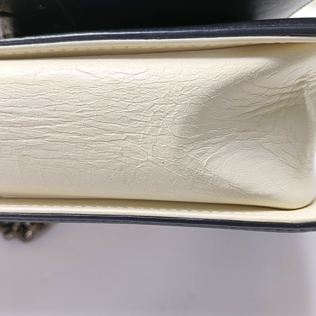 CHANEL BOY CHANEL Medium White Lamb Skin Quilted Single Shoulder Bag Detachable Strap Rhodium Hardware 18 Clasp-(SKU)-959564808