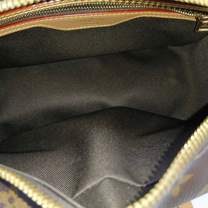 LOUIS VUITTON CITE Brown Coated Canvas Monogram Shoulder Bag Tote Bag Gold Hardware-(SKU)-967651904