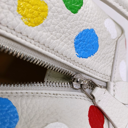 LOUIS VUITTON SQUARE White Calf Leather Printed Crossbody Shoulder Bag-(SKU)-951032831