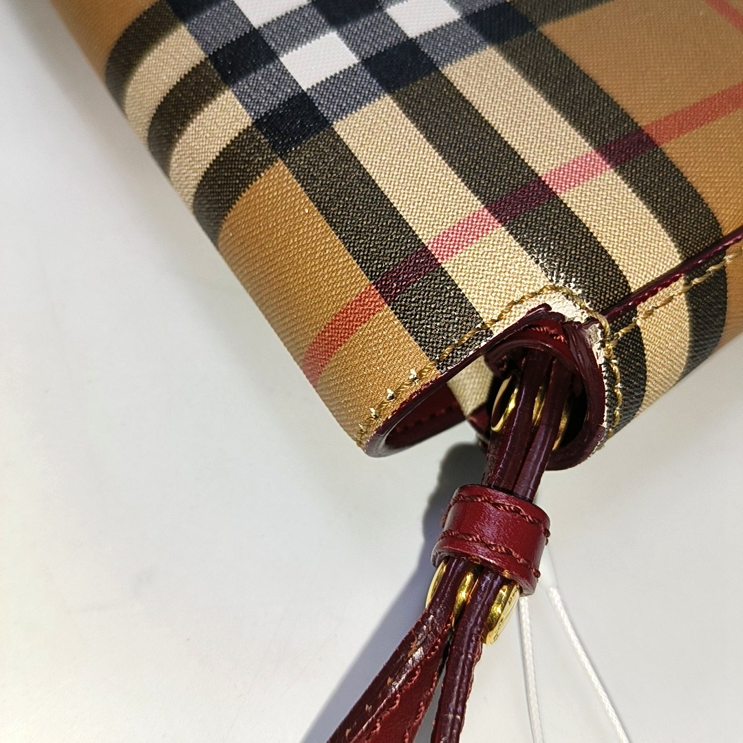 BURBERRY Small size Red Cowhide Single Shoulder Bag Golden hardware Removable shoulder strap-(SKU)-954789335