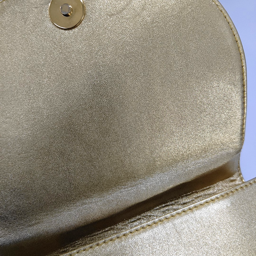 LOEWE Golden Leather Single Shoulder Crossbody Tote Bag Golden hardware Removable shoulder strap-(SKU)-955847634