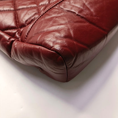CHANEL CHANEL 31 Burgundy Vintage Calfskin Diamond Quilted Crossbody Single Shoulder Bag Tote with Gold Hardware 30 Compartments-(SKU)-966025324