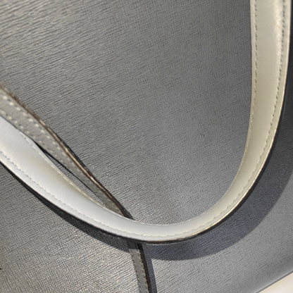 FENDI 3Jours Gray Leather Embossed Handbag Single Shoulder Bag Silver Hardware-(SKU)-14477953
