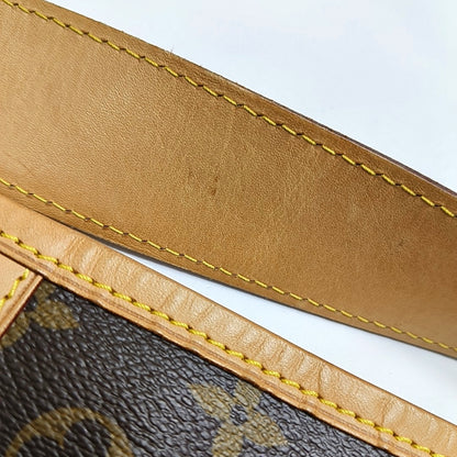 LOUIS VUITTON DELIGHTFUL Brown Coated Canvas Monogram Tote Bag Single Shoulder Bag Golden Hardware-(SKU)-971271312