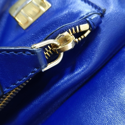 Miu Miu Blue cowhide crossbody, handbag, shoulder bag Golden hardware Removable shoulder strap-(SKU)-947569134