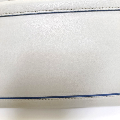 MCM ELLA Light Blue Leather Single Shoulder Bag Silver Hardware Removable shoulder strap-(SKU)-934712148