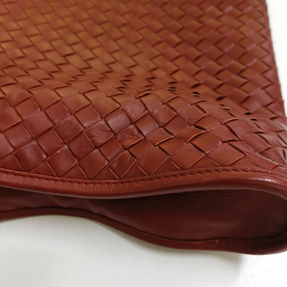 BOTTEGA VENETA Red Cowhide Tote Bag Black hardware-(SKU)-946395662