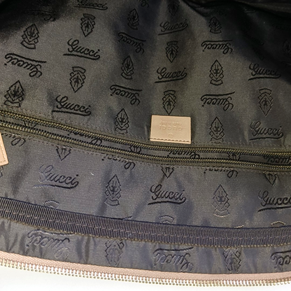 GUCCI Light Pink Cowhide Embossed Monogram Shoulder Bag Tote Bag Golden hardware Removable shoulder strap-(SKU)-947868328
