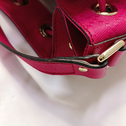 GUCCI Diamante Fuchsia Leather Patchwork Crossbody Shoulder Bag Golden hardware-(SKU)-956229075