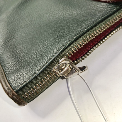 LOEWE Toledo Dark Green Leather Handbag Silver Hardware-(SKU)-954572249