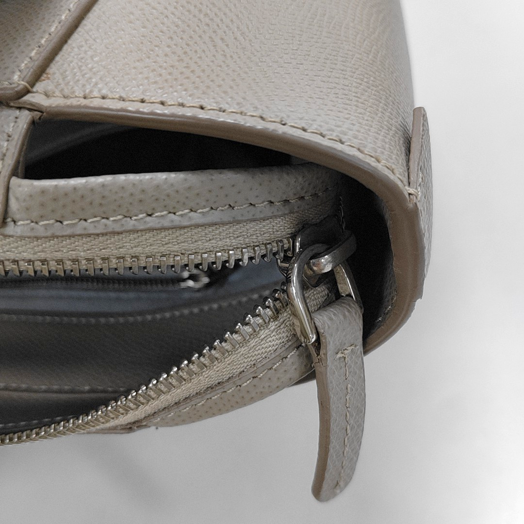 senreve Gray Cow Leather Embossed Single Shoulder Bag Backpack Silver Hardware Removable shoulder strap-(SKU)-14223070