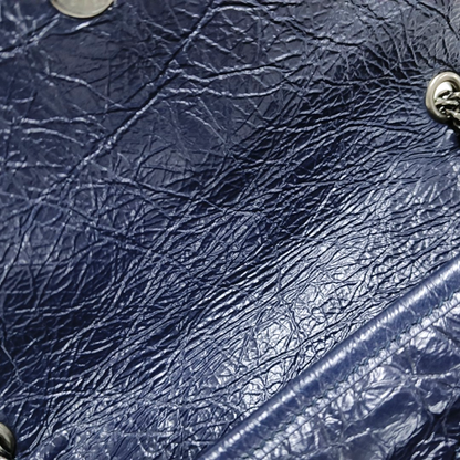 YSL NIKI Small Size Dark Blue Calf Leather Quilted V-Stitch Single Shoulder Bag Crossbody Bag Palladium Hardware-(SKU)-932669743