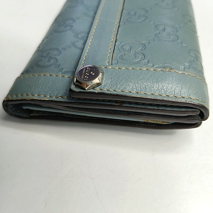 GUCCI Green Calfskin Monogram Embossed Wallet Golden hardware-(SKU)-953039436