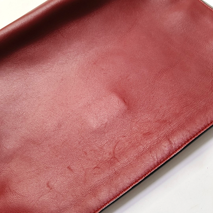 LOEWE T Pouch  Red Cowhide Handbag Silver Hardware-(SKU)-950589661