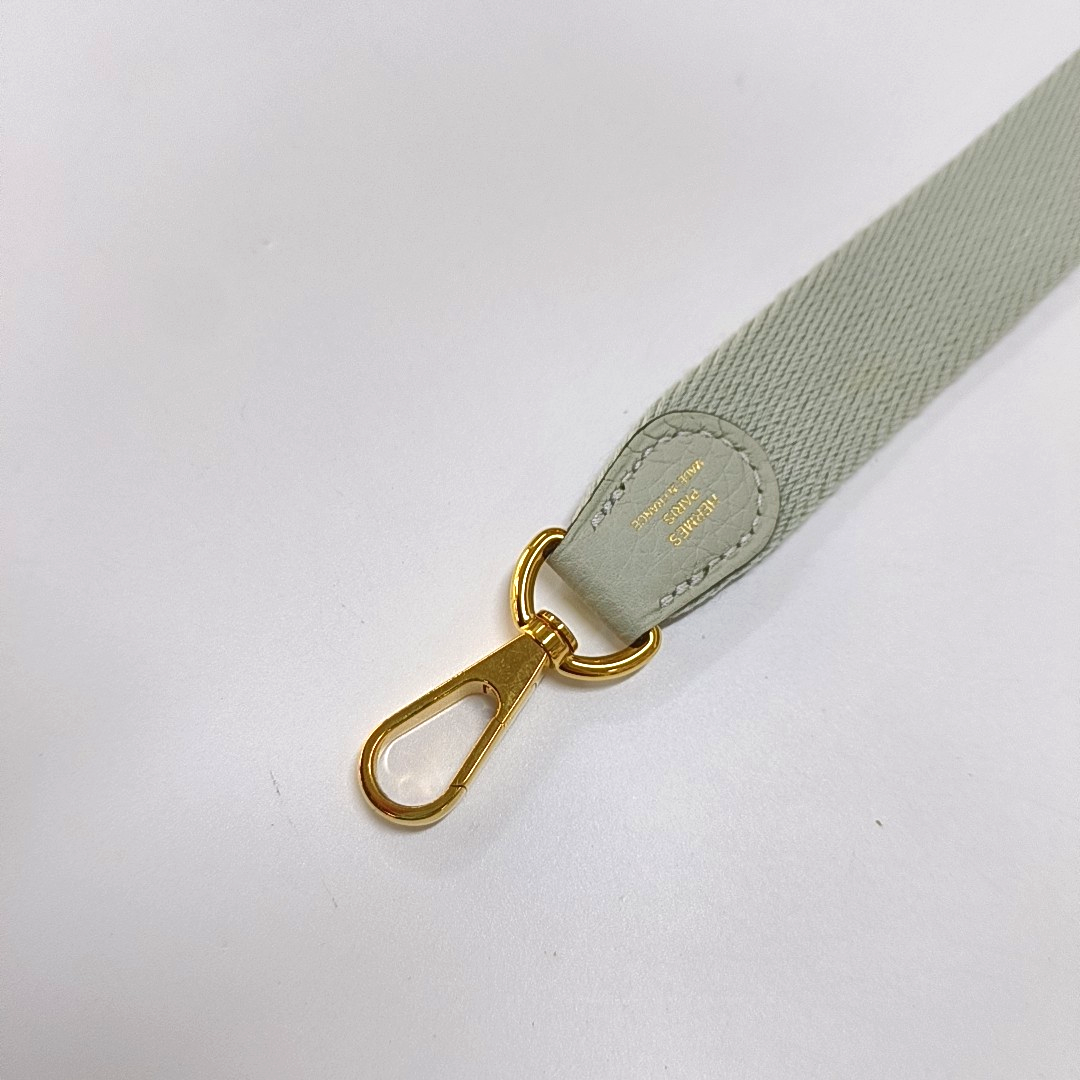 HERMÈS Evelyne TPM Ice Grey Clemence Leather Openwork Evelyne Shoulder Bag Tote Bag Golden Hardware B Stamp Removable Strap Accessories Complete-(SKU)-955859710