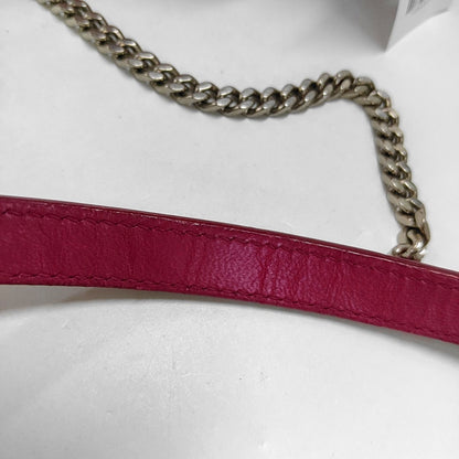 DIOR Lady Dior Mini Pinkish Red Lamb Leather Quilted Grained Three Compartment Shoulder Bag Crossbody Bag Tote Bag Silver Hardware Removable Strap-(SKU)-968391657