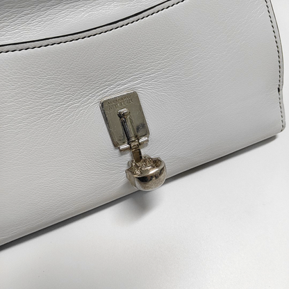 Alexander McQUEEN White Cowhide Wallet Silver Hardware-(SKU)-952748431