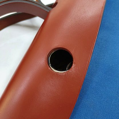 HERMÈS Herbag 31 Sea Blue Canvas Single Shoulder Bag Tote Bag Silver Hardware D Detachable Strap-(SKU)-969826701