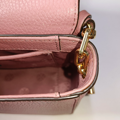 TORY BURCH Thea Red Bean Color Leather Quilted Fringe Single Shoulder Bag Crossbody Bag Golden hardware-(SKU)-938683728