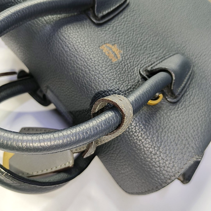 MCM Milla mini Gray Leather Crossbody Shoulder Bag Tote Golden hardware Removable shoulder strap-(SKU)-942273074