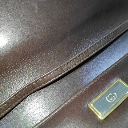 GUCCI Burgundy Leather Single Shoulder Bag Golden hardware Removable shoulder strap-(SKU)-932491489