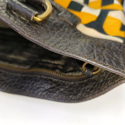 PRADA Multicolor Canvas Floral Print Tote Single Shoulder Bag Golden hardware-(SKU)-938564373