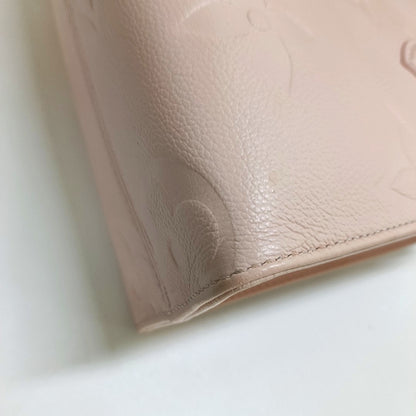 LOUIS VUITTON ONTHEGO Small Light Pink Calfskin Monogram Embossed Jungle Bag Single Shoulder Bag Handbag Detachable Strap-(SKU)-966381048