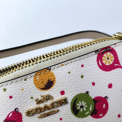 COACH NOLITA White Coated Canvas Printed Handbag Golden hardware-(SKU)-951528417