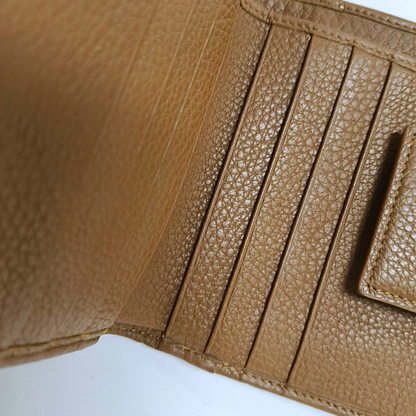 BVLGARI Khaki Fabric Money Clip Wallet Golden hardware-(SKU)-947976737