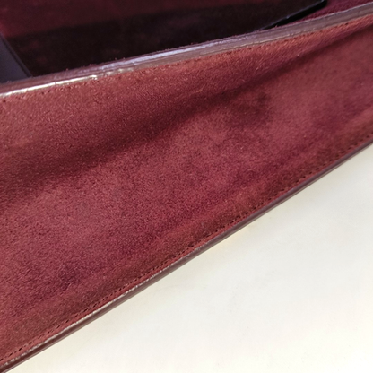 YSL VINTAGE BETTY Burgundy suede leather single shoulder bag crossbody bag Golden hardware-(SKU)-14285934