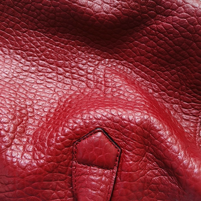 BURBERRY Red Cowhide Embossed Single Shoulder Bag Handbag Crossbody Golden hardware Removable shoulder strap-(SKU)-955432116
