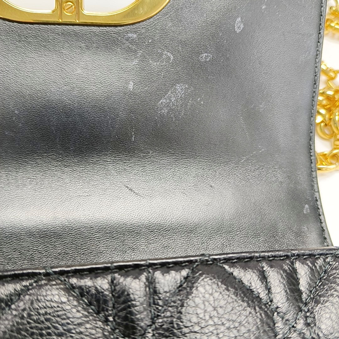 DIOR Dior Caro Small Black Leather Cannage Quilted Single Shoulder Bag Crossbody Bag Golden Hardware Removable Strap-(SKU)-970717484
