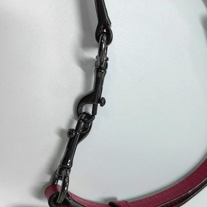 COACH MERCER Fuchsia Leather Studs Carriage Single Shoulder Bag Crossbody Handbag Black hardware Removable shoulder strap-(SKU)-934322406